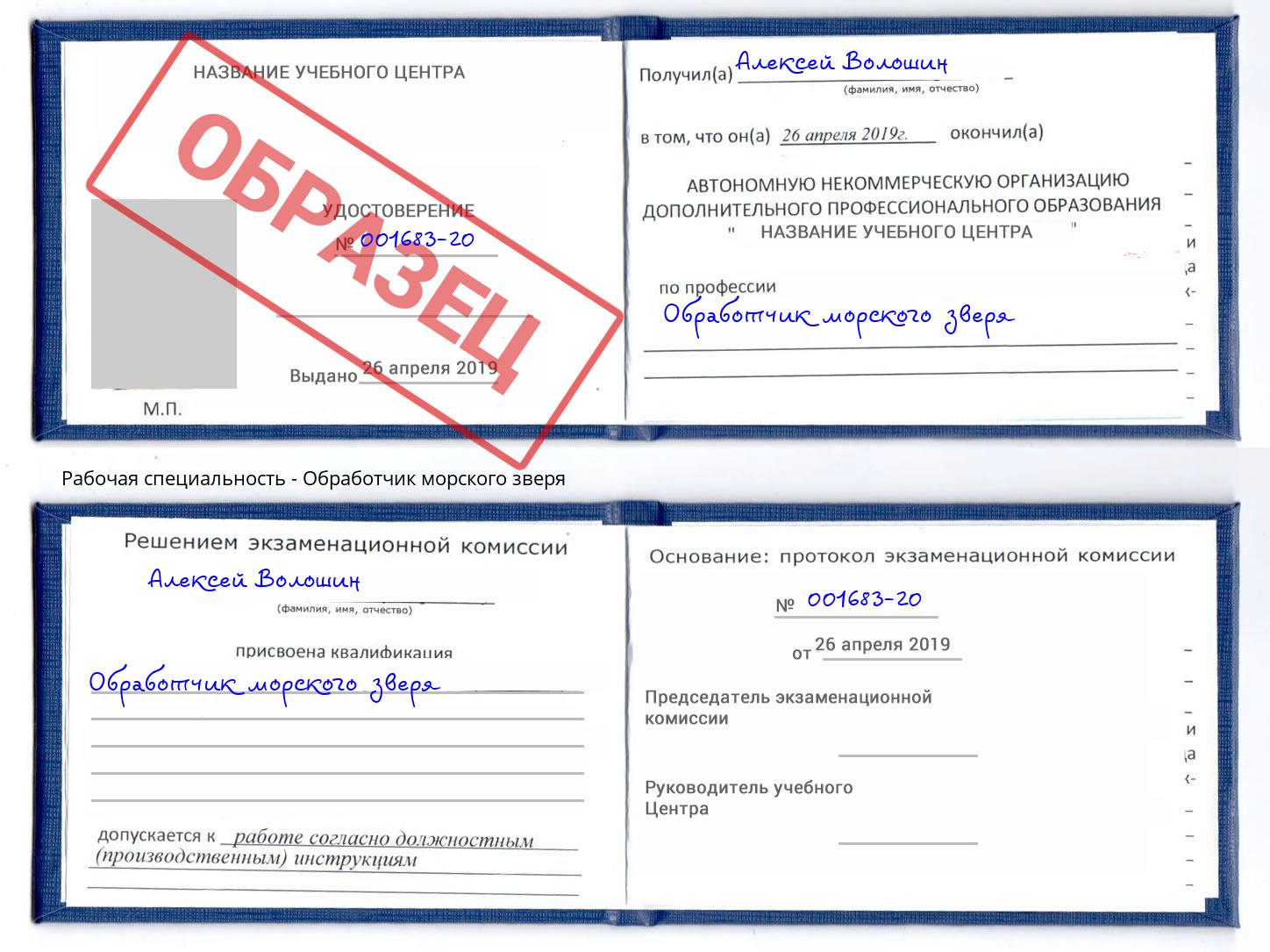 Обработчик морского зверя Курчатов